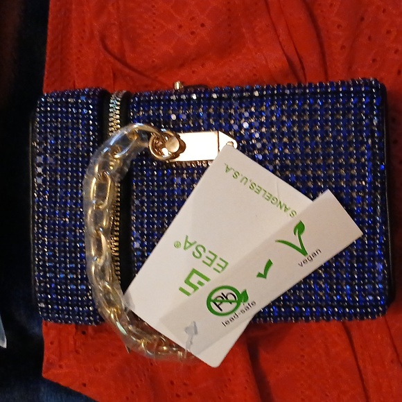 Blue Rhinestone Mini Bag - Picture 7 of 11